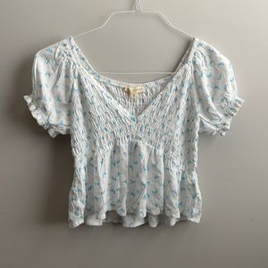 PacSun Puff Sleeve Butterfly Top